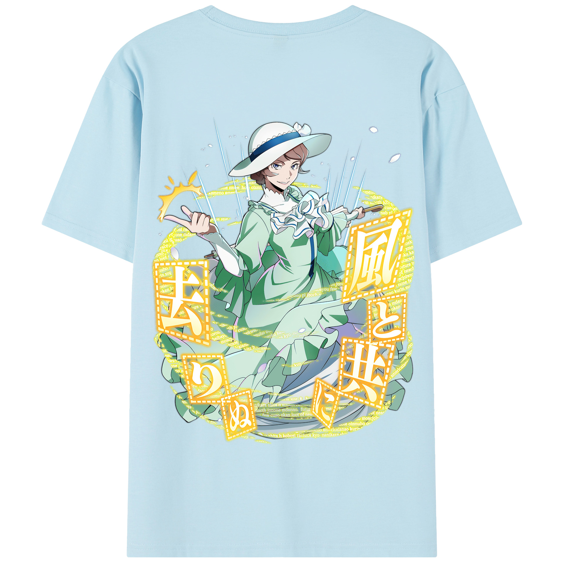 （画像用） 文豪ストレイドッグス Bungo Stray Dogs 綿100％半袖Tシャツ（背面プリント）